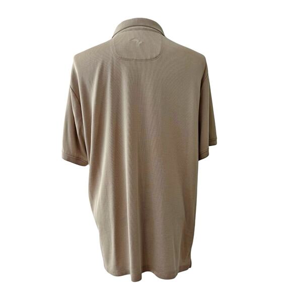 Tommy Bahama Lot (2) S/S Summer Polos Green Print & Tan Shirts XL X-Large - Picture 5 of 13